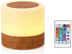 Rebe-lámpara De Noche Mini Multicolor 360 Recargable Con Brillo Ajustable Por Toque Y Control Remoto