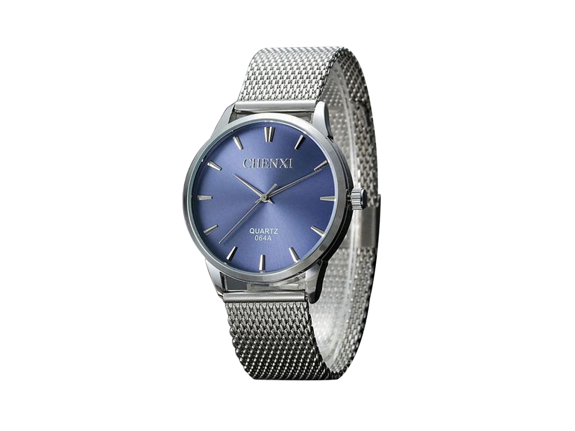 Reloj De Pulsera De Cuarzo Para Hombre Con Correa De Tela, Estilo Ejecutivo, Resistente Al Agua, Azul.