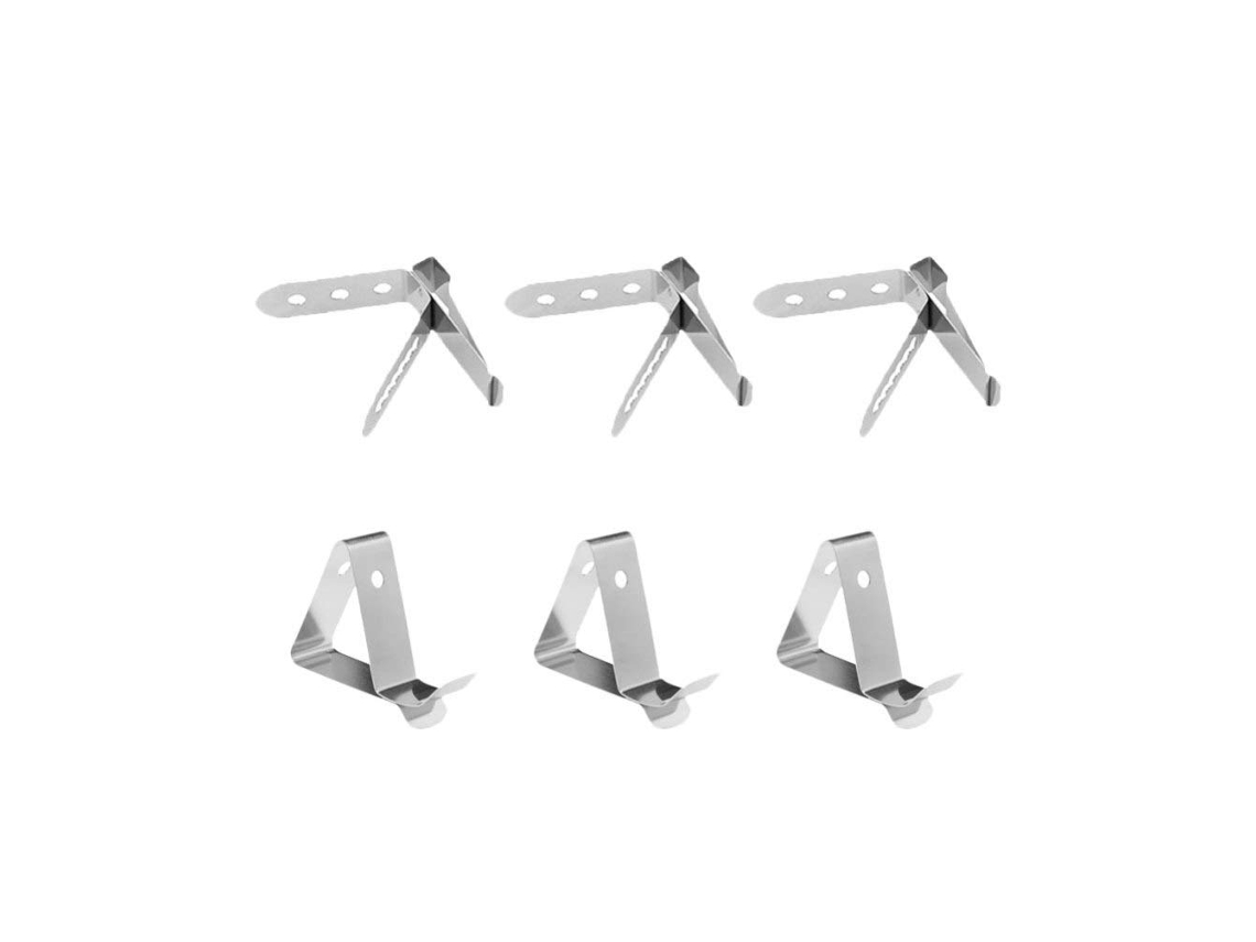 Juego de 6 soportes para alimentos de acero inoxidable para cocina y parrilla, Stable y Vayotoy