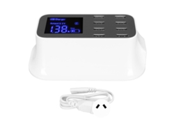 Estación De Carga Usb De 8 Puertos Con Carga Rápida, Pantalla Led, Compatible Con Múltiples Dispositivos, Enchufe Australiano.