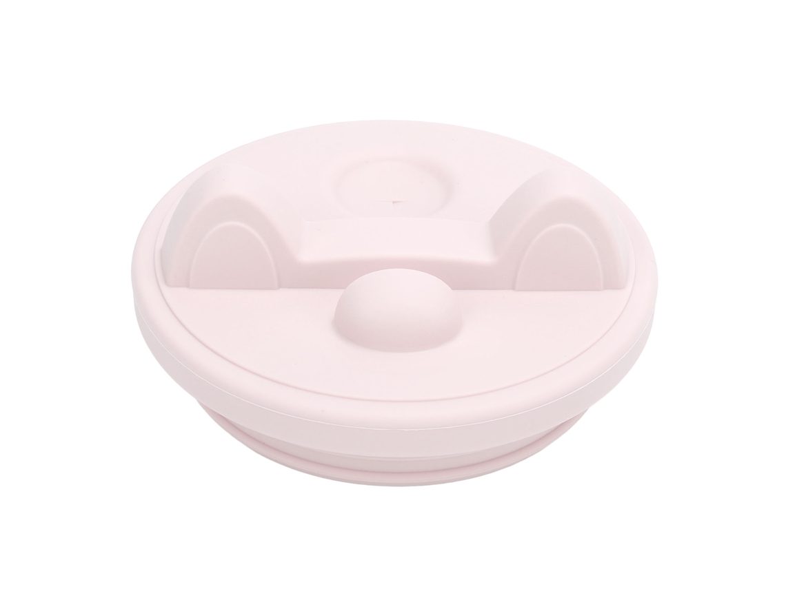 Tapa De Silicona Lavable Y A Prueba De Fugas Con Soporte Para Teléfono Móvil Para Vasos De 1,2 Litros (40 Oz), Color Rosa Claro.