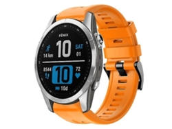 Correa de silicona naranja para reloj Garmin Fenix 7s Chennnls