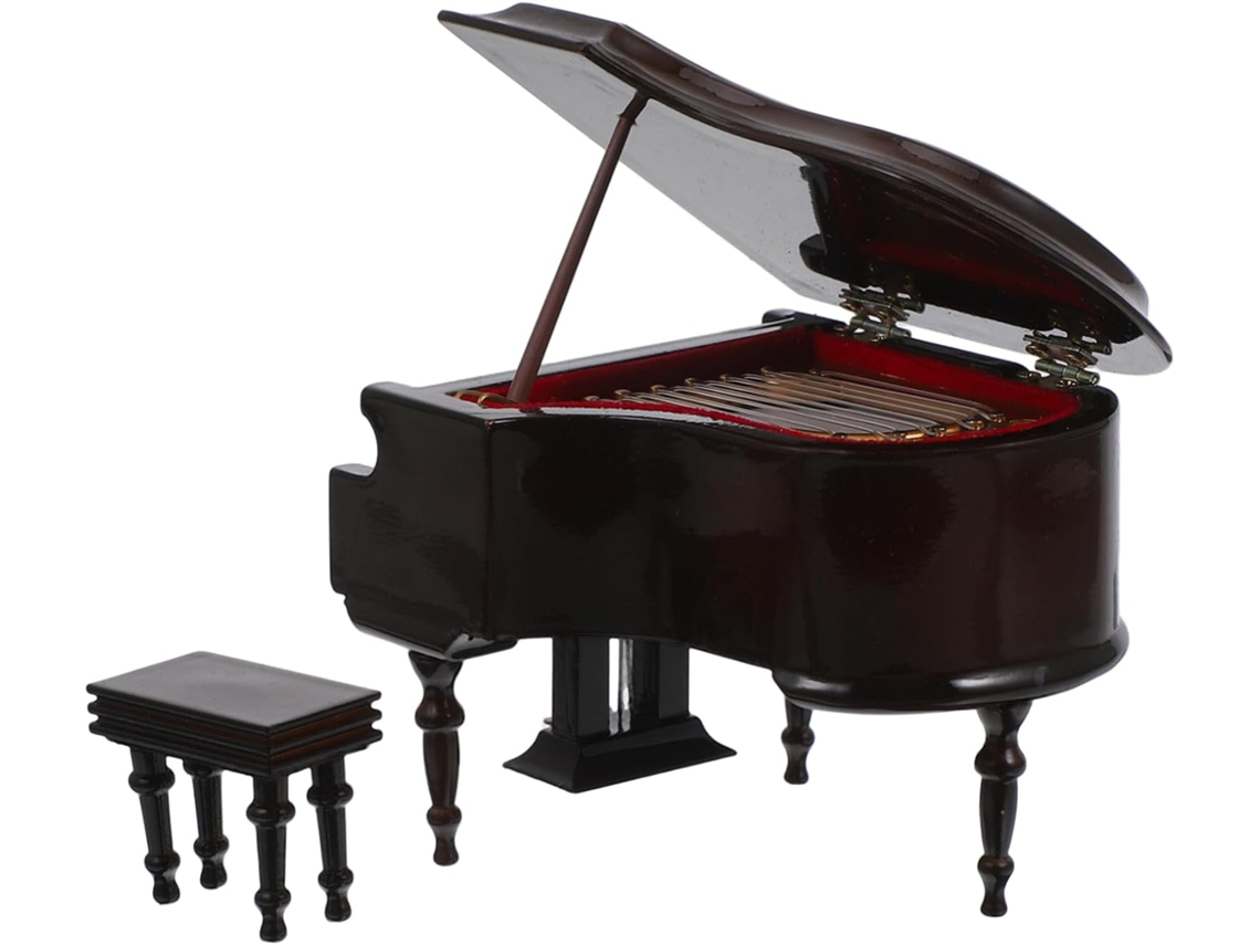 Decoración De Piano En Miniatura, Modelo Compacto Y Detallado Para Casa De Muñecas. Música Para Aficionados.