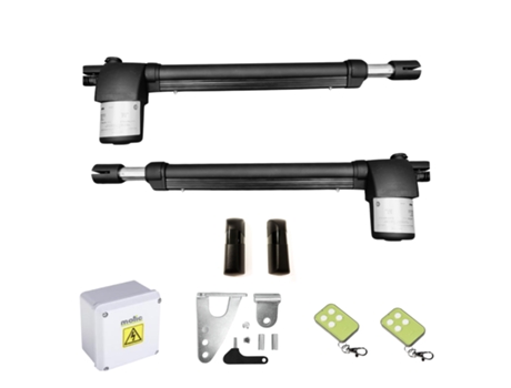 Kit Motor Puerta Batiente 2 Hojas - Motores para Puertas Abatibles - Puertas de Garaje - Kit Incluye 2 mandos a Distancia + fotocelulas MOTIC Domo 4G