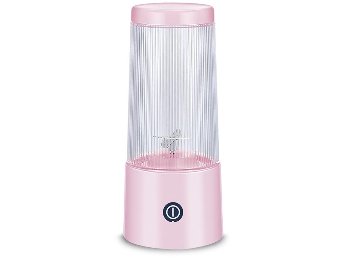 Exprimidor Portátil Con Carga Usb, Batidora Eléctrica Inalámbrica Naranja, Procesador De Alimentos De Carga Manual CHRUI Rosa