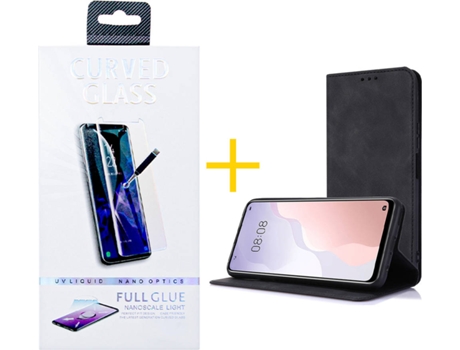 Carcasa + Protector de Pantalla para Samsung Galaxy S22 Plus 5G ACCETEL Negro