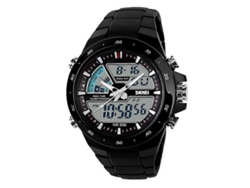 Reloj digital multifuncional Skmei 1016 con doble pantalla para hombre, para deportes al aire libre, noctilucente, resistente al agua, Hengrongshen