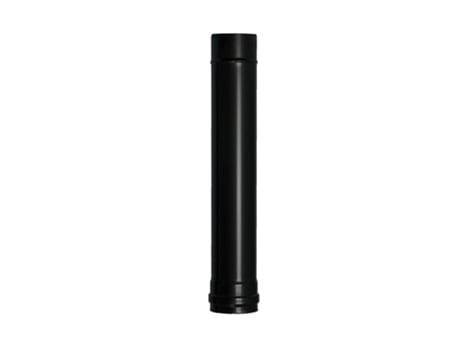 Wolfpack tubo de estufa pellet acero vitrificado negro ø 80 mm. longitud 50 cm. estufas de leña, chimenea, alta resistencia,