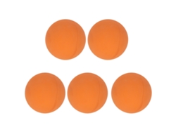 5 Pelotas Elásticas De Goma De 6 Cm, Seguras Y Ecológicas, Para Ejercicios De Manos, Piscinas, Playas, Color Naranja.