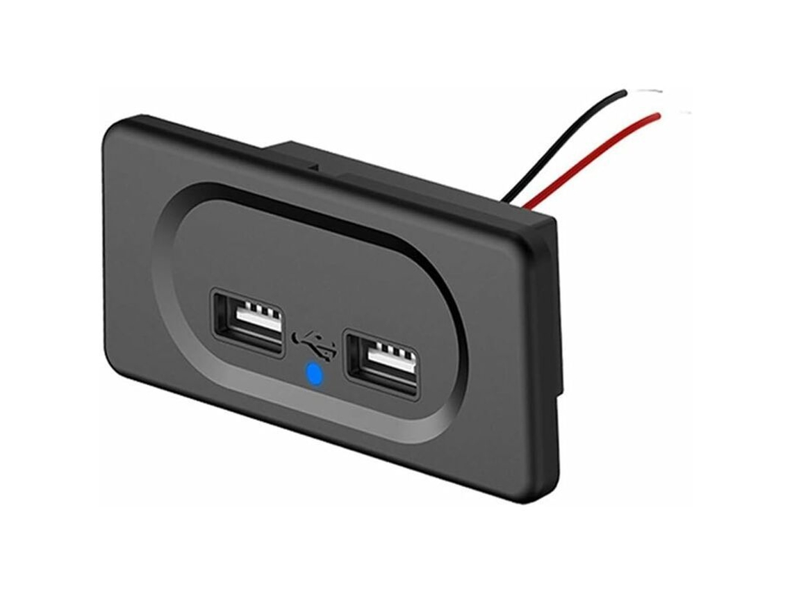 Cargador Usb Doble De 12v-24v 3.1a Con Qc3.0, Puerto Impermeable Para Coches/camiones/autocaravanas.