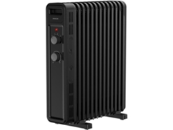 Radiador de aceite eléctrico Sencor Soh 3513bk de 2500 W con 2 botones negros