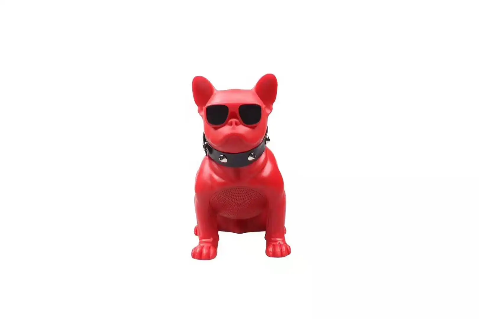 (rojo) Altavoz Bluetooth Inalámbrico En Forma De Bulldog Miniatura Con Tarjeta Tf, Usb, Aux Y Funciones De Llamadas Manos Libres.