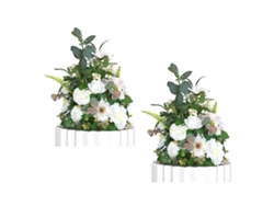 Simulación de decoración floral para bodas en el suelo, paquete completo