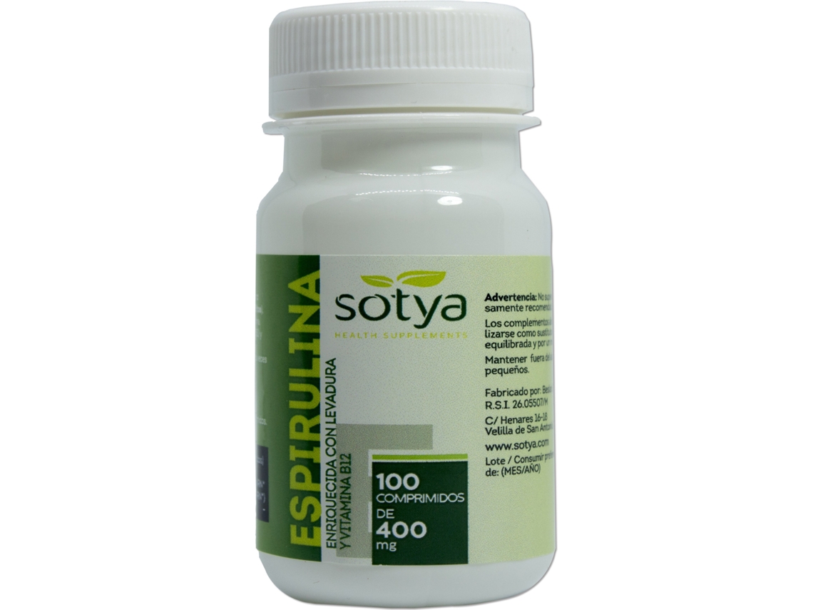 Complemento Alimentar SOTYA Espirulina (100 Cápsulas)