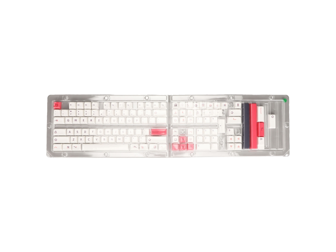 Teclado Mecánico Diy De 126 Teclas Con Pbt Rosa Y Blanco, Sublimación Térmica Y Altura Xda.