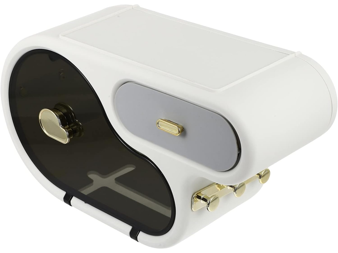 Elegante Portarrollos De Papel Higiénico Blanco Para Montaje En Pared, No Requiere Taladrar.