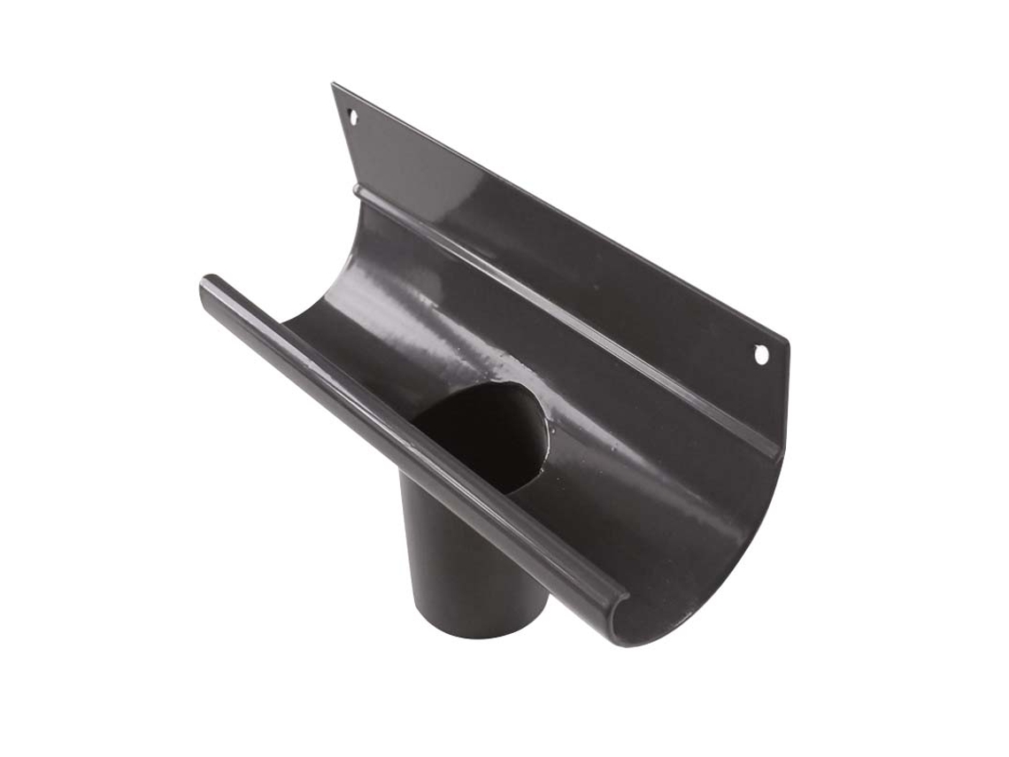 RENOPLAST R50 Conector Colgante de Aluminio para Cajas de Canalón DN 40mm Gris Canalones de lluvia Perfil de Borde