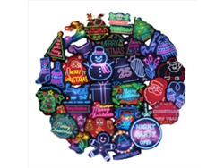 Kkpm-50 Pegatinas De Navidad Estilo Neón Pegatinas Graffiti Para Coche Patineta Maleta Laptop Mochila