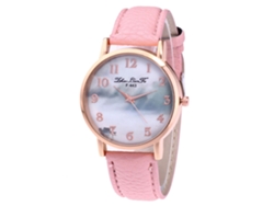 Reloj De Pulsera Analógico De Cuarzo Con Correa De Poliuretano - Moderno Para Parejas (rosa)