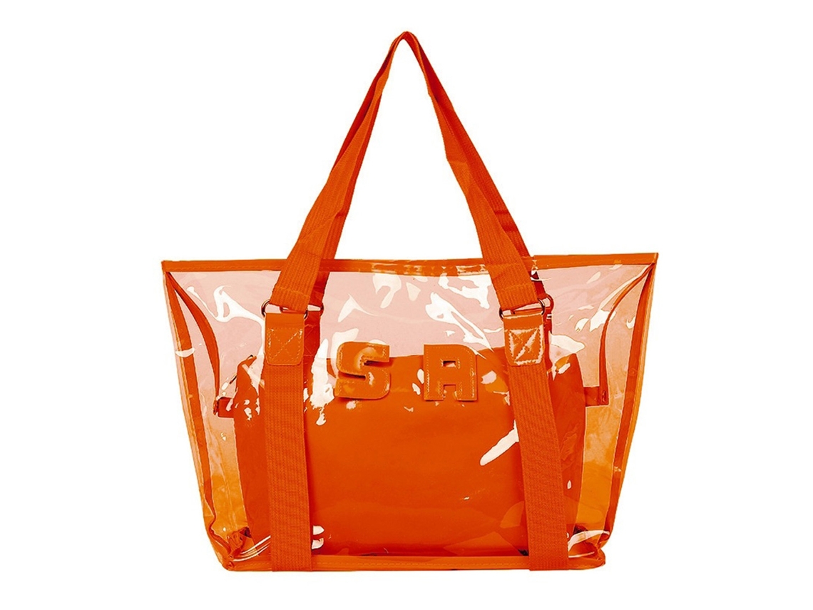 Bolsa transparente para trabajo y viajes, bandolera de PVC con diseño transparente e impermeable, con interior espacioso, bolsa de transporte.
