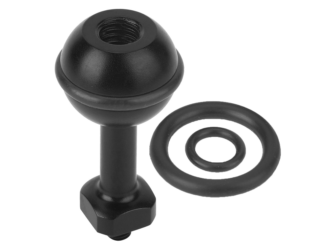 NEVEANCE Soporte para Cámara de Acción con Base Esférica, Luz de Relleno y Rosca 1/4'' (Negro)