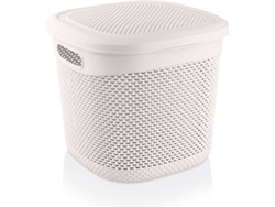 Cesta Mediana Cuadrada 7h HOUSE con Tapa Azul 15 Litros