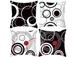 Juego Omni con 4 fundas de cojín modernas de 45x45 cm para sofá, sala de estar, dormitorio, decorativas y acogedoras.