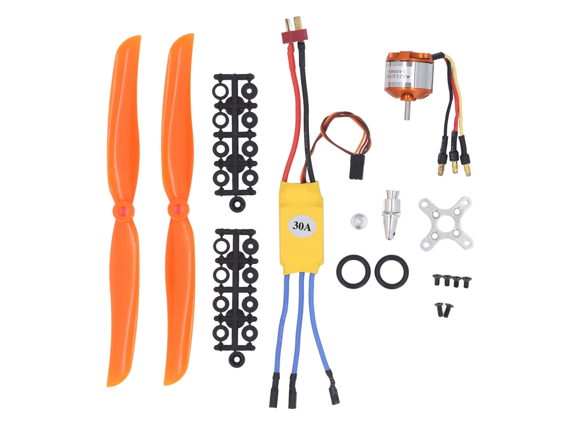 Motor Sin Escobillas A2212 1400kv Esc 30a Hélice 8060 Para Avión Cuadricóptero Rc