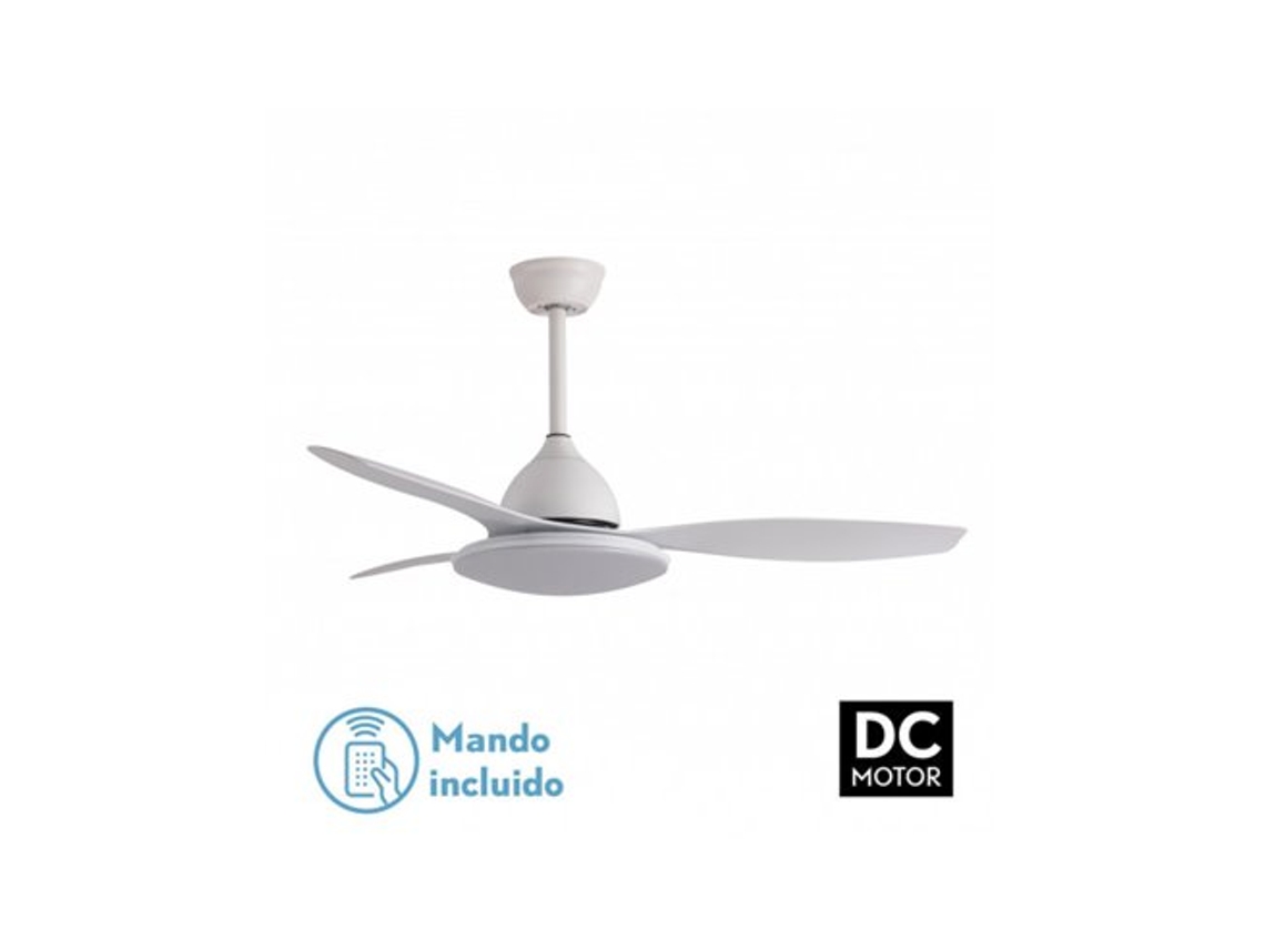 Ventilador Dc Blanco Yael 72w 3000-4000-6000k 122d 7200lm 3 Aspas, Remototemporizadormemoria FABRILAMP
