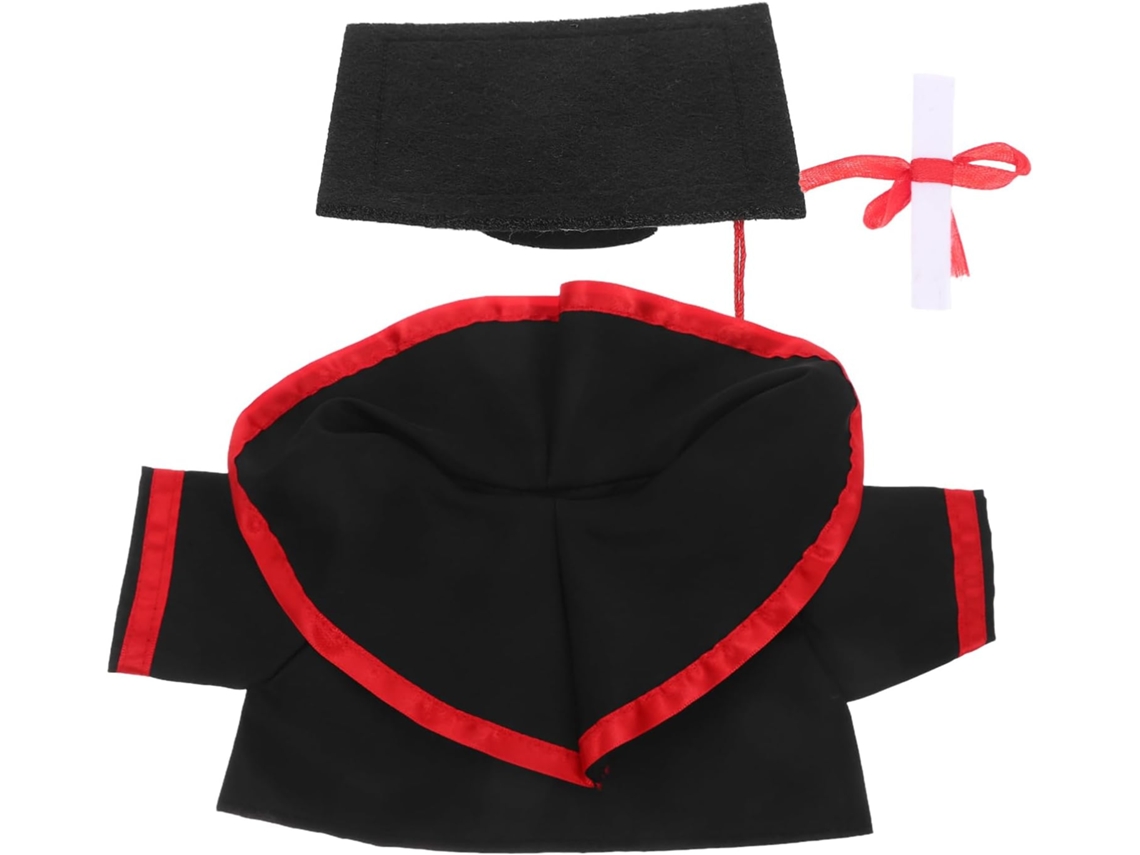 Conjunto De Traje De Graduación De Oso De Peluche, Toga, Birrete, Certificado Y Premio De Celebración.