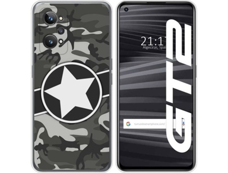 Carcasa para Realme GT 2 5G TUMUNDOSMARTPHONE Dibujos Camuflaje 02 Multicolor