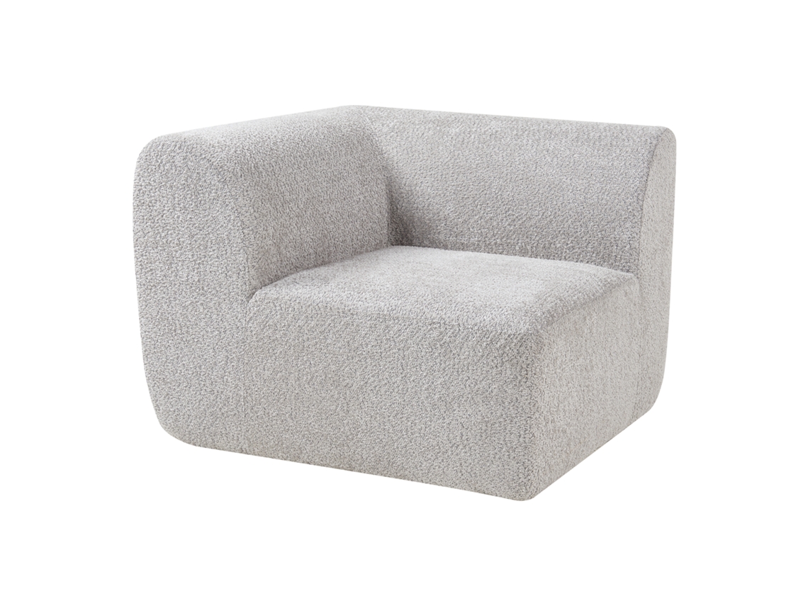 Módulo Rinconero De Sofá Hurvas Bouclé - Gris [EN.CASA]