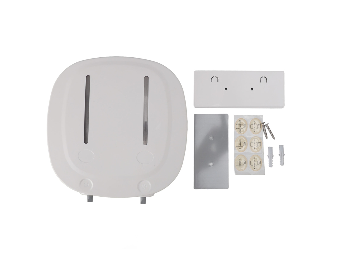 Dispensador automático de jabón de pared, champú y gel de ducha, 2 dosis, sensor infrarrojo sin contacto para cocina y baño, 2 unidades de 550 ml