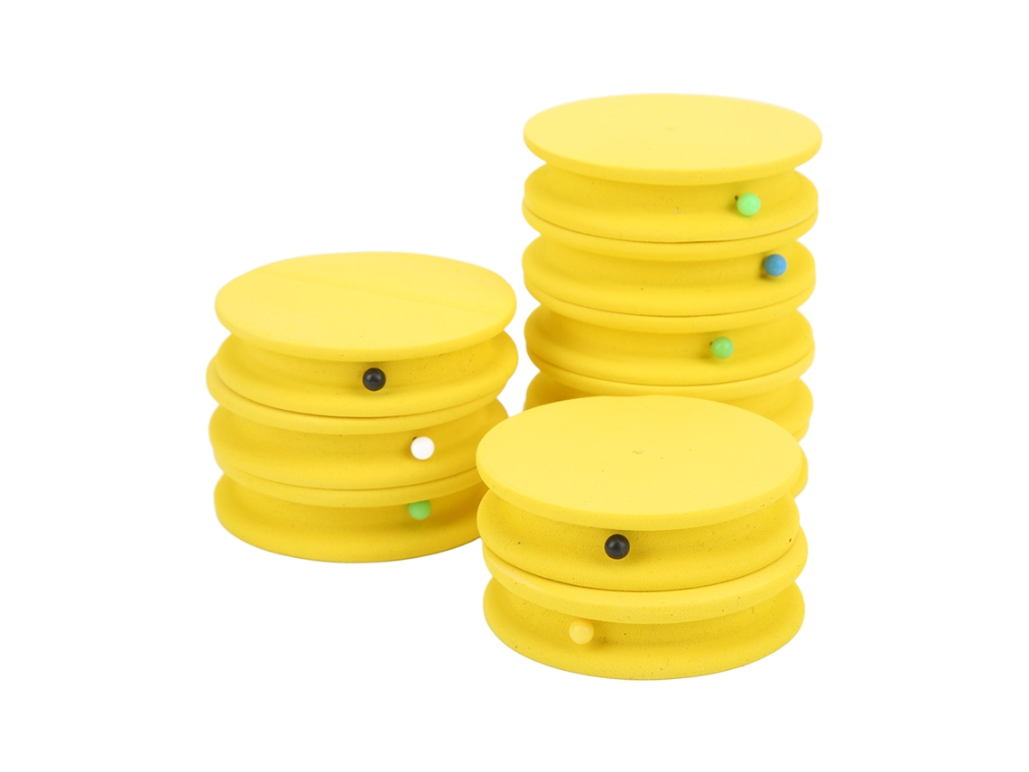 10 Carretes De Pesca Multiusos De Espuma Eva Con Placa De Bobinado Para Exteriores, Color Amarillo.