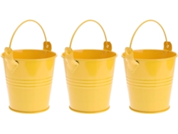 Juego De 3 Mini Cubos De Hojalata Para Flores, Ideales Para Jardinería.