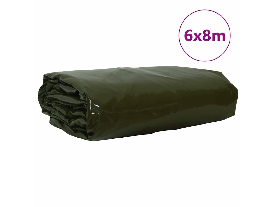 Lona 650g / M² Verde Oliva 6 X 8 M Lona Con Recubrimiento De Pvc