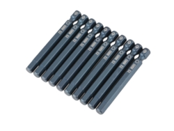 Set De 10 Brocas De Destornillador De Cabeza Hexagonal, 1/4 Pulgada Mango, Acero Aleación S2, 65mm, H6.3*65mm*h6