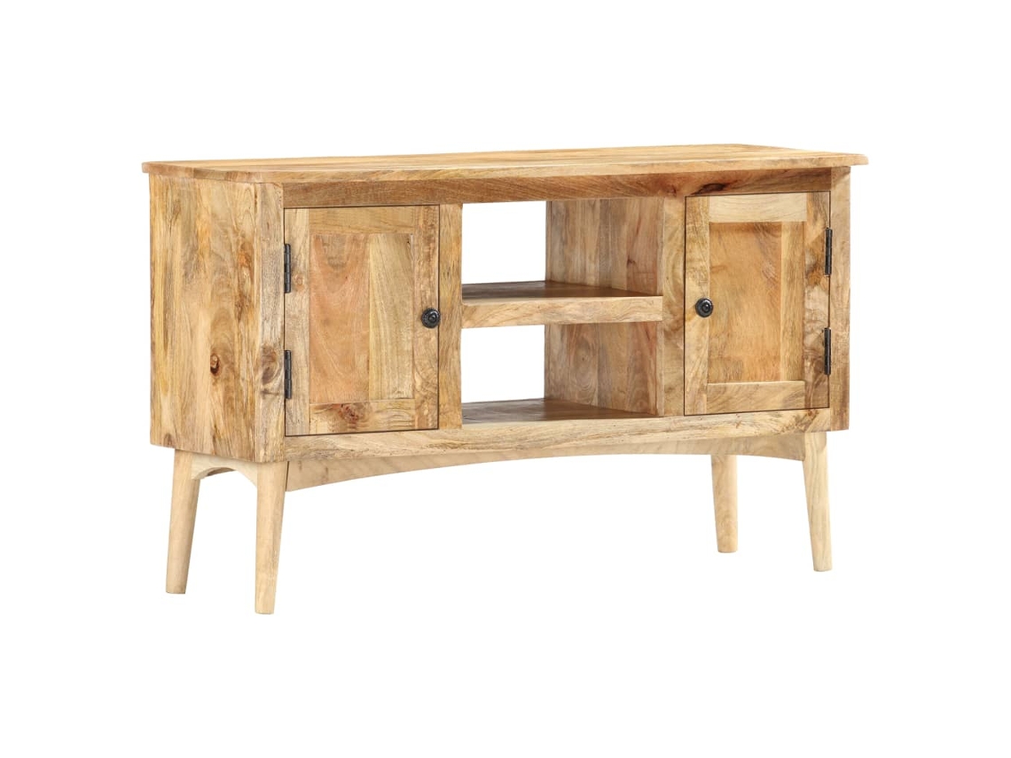 Aparador De Madera Maciza De Mango 100x35x60 Cm