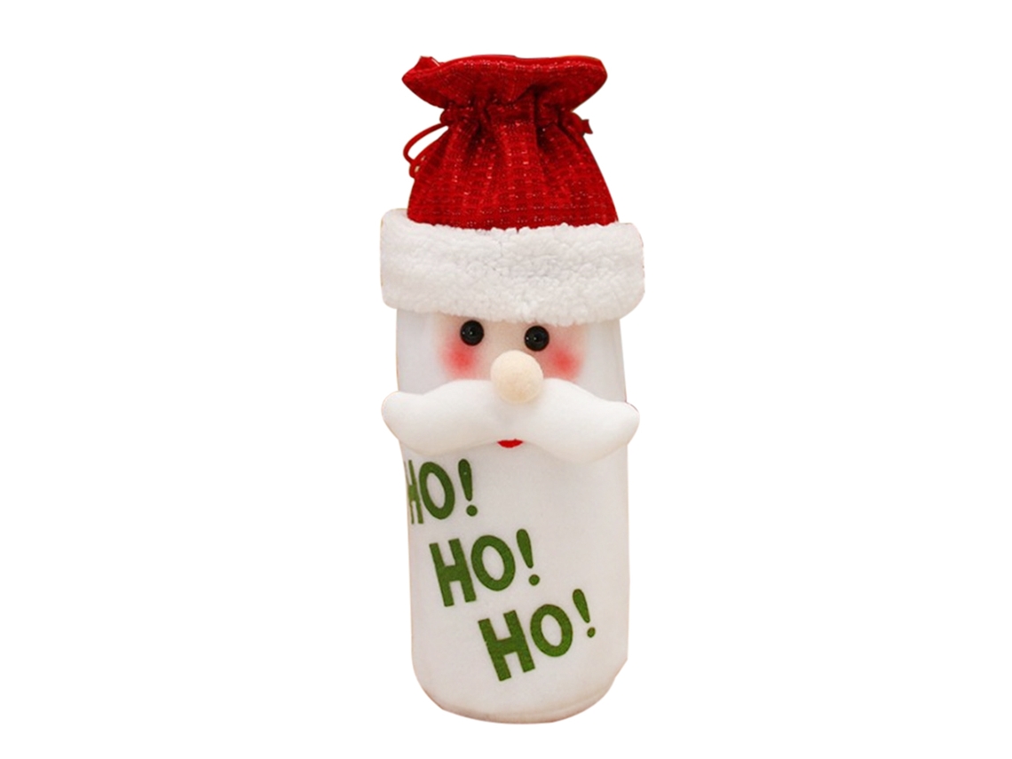 Funda para botella de vino con diseño navideño de Papá Noel