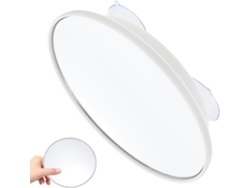 Espejo De Maquillaje Con Aumento De 10x Y Ventosa, Blanco, Ø150 Mm, No Requiere Perforación Para El Cuidado De La Piel.