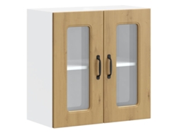 Maison Exclusive - Armario De Cocina De Pared Con Puerta De Cristal "kalmar" De, Roble Artesanal, Madera De Ingeniería