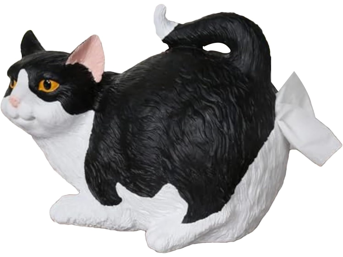 Dispensador De Pa Uelos Para Gatos Papel Higi Nico Caja Resina Con Forma Trasero Gato El Ba O Lavabo Del