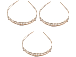 Elegante Conjunto De Diadema De 3 Piezas Para Bodas, Con Doble Acolchado Y Accesorios Para Fiestas Y Ceremonias.