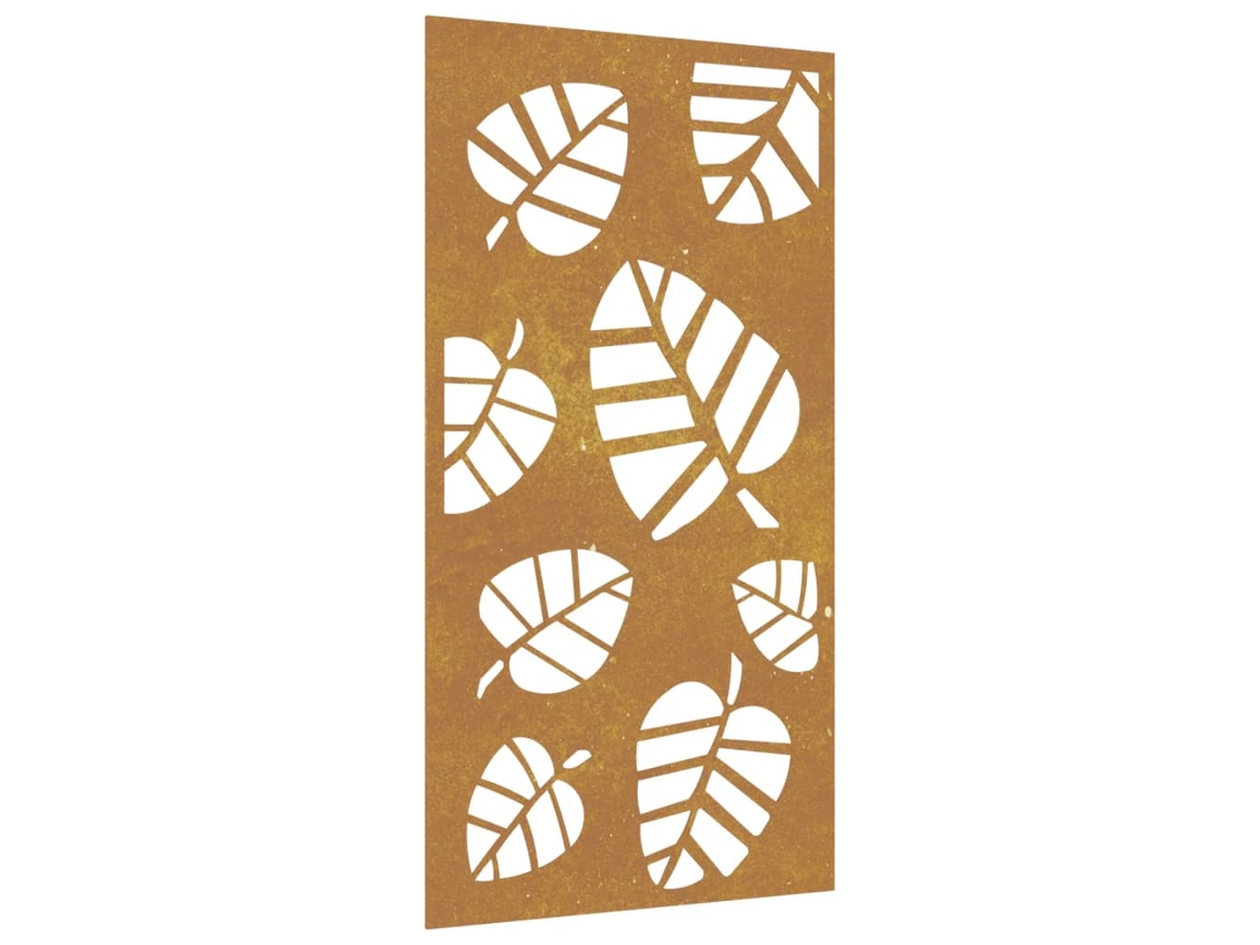 Adorno de pared de jardín VIDAXL acero corten diseño de hoja (105x55 cm)