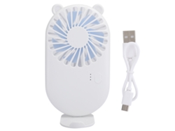 Ventilador Portátil Mini Ultra Silencioso Para Estudiantes, Ventilador De Bolsillo Blanco Azul