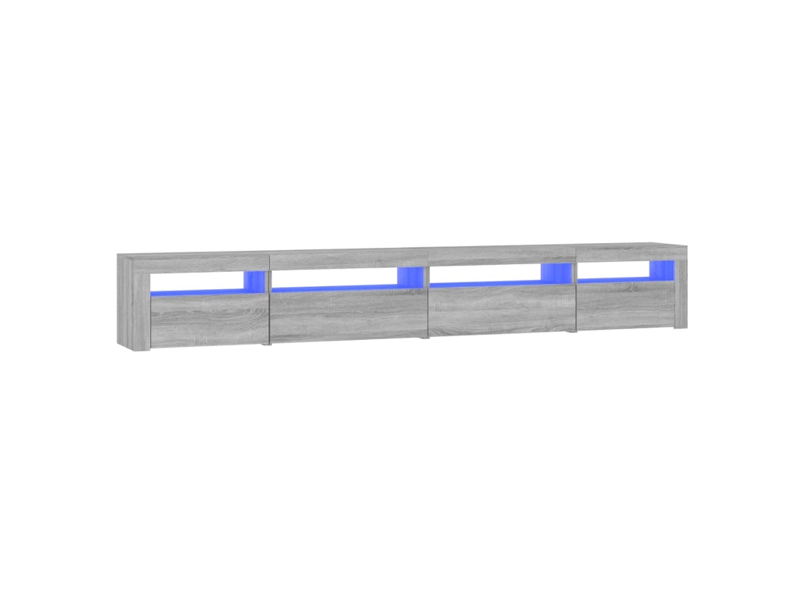 Mueble TV con Luces LED 270x35x40 Cm Gris Sonoma EXCLUSIVO MAISON