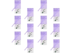 Juego 12 Bolsitas Vacías Algodón Hierbas Bolsita Cordón Lavanda Fácil Almacenamiento Festivales Regalos Tul