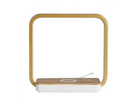 Lámpara de escritorio LED Cargador inalámbrico rápido Ángulo ajustable Mesa de carga Luz Cama Cargador de teléfono móvil Enchufe de EE. UU. (Oro)...