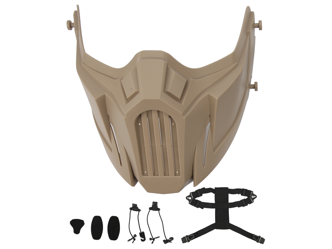Shield Facial De Media Calavera Táctico Protector Aireado Para Cs Juegos De Supervivencia Al Aire Libre Cosplay