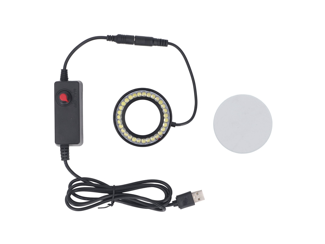 Luz Anular Led Usb 5v 31 Leds Ajustable Para Microscopio Monocular Estéreo 46mm